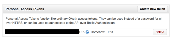 Personal Access Tokens